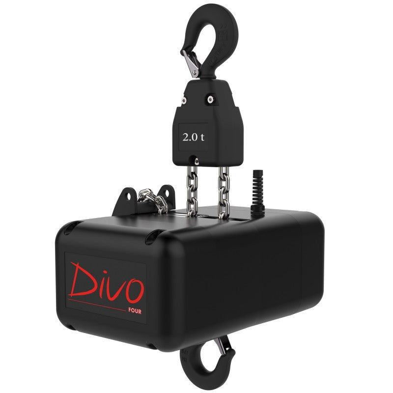 Divo Four D8: Motor de Cadena 15m 2000k Eléctrico mas Bolsa para Iluminación Motor de elevación para eventos bajoconsumo 2m/min