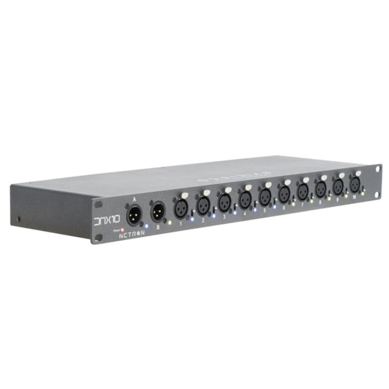 NETRON DMX10-3 - Splitter RDM DMX de 10 Puertos distribuidor de datos bajoconsumo