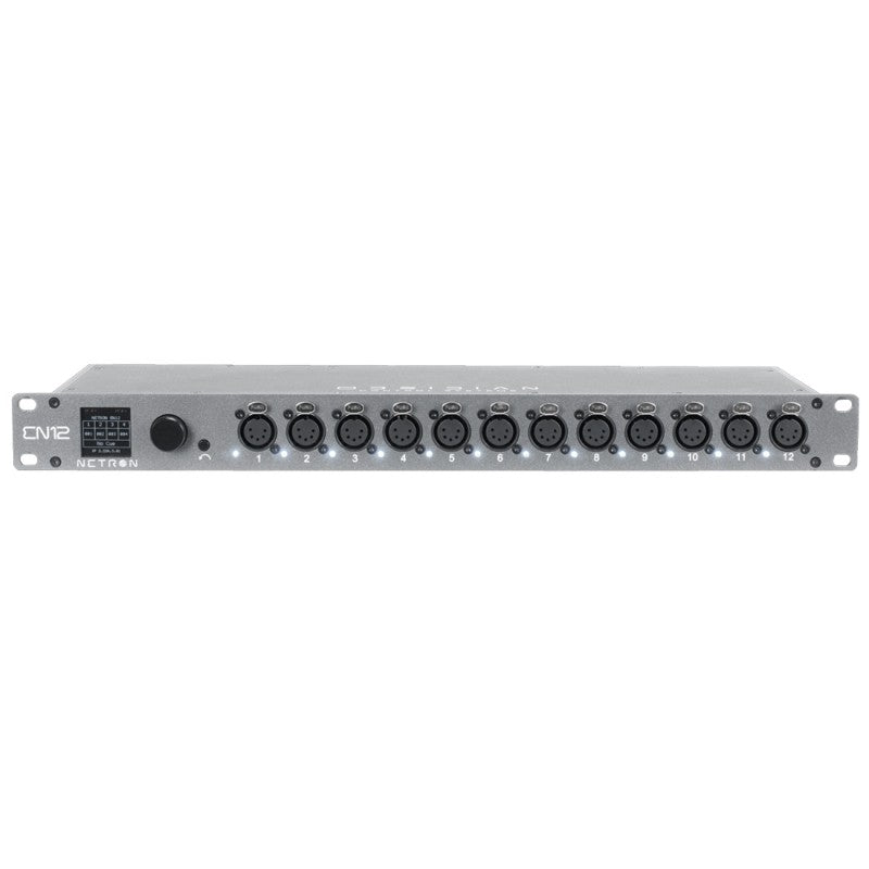 Nodo NETRON EN12 - Gateway RDM sACN Arnet Ethernet a DMX distribuidor de datos bajoconsumo