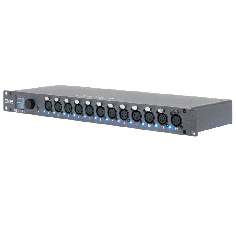 Nodo NETRON EN12 - Gateway RDM sACN Arnet Ethernet a DMX distribuidor de datos bajoconsumo