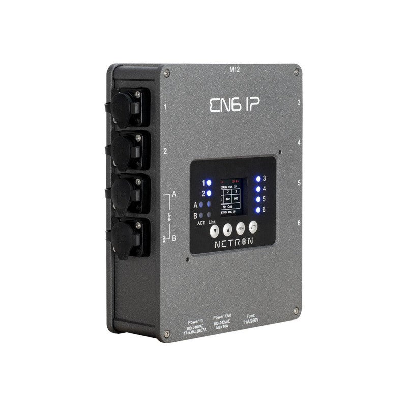 Nodo NETRON EN6 IP - Gateway RDM Ethernet a DMX distribuidor de datos bajoconsumo