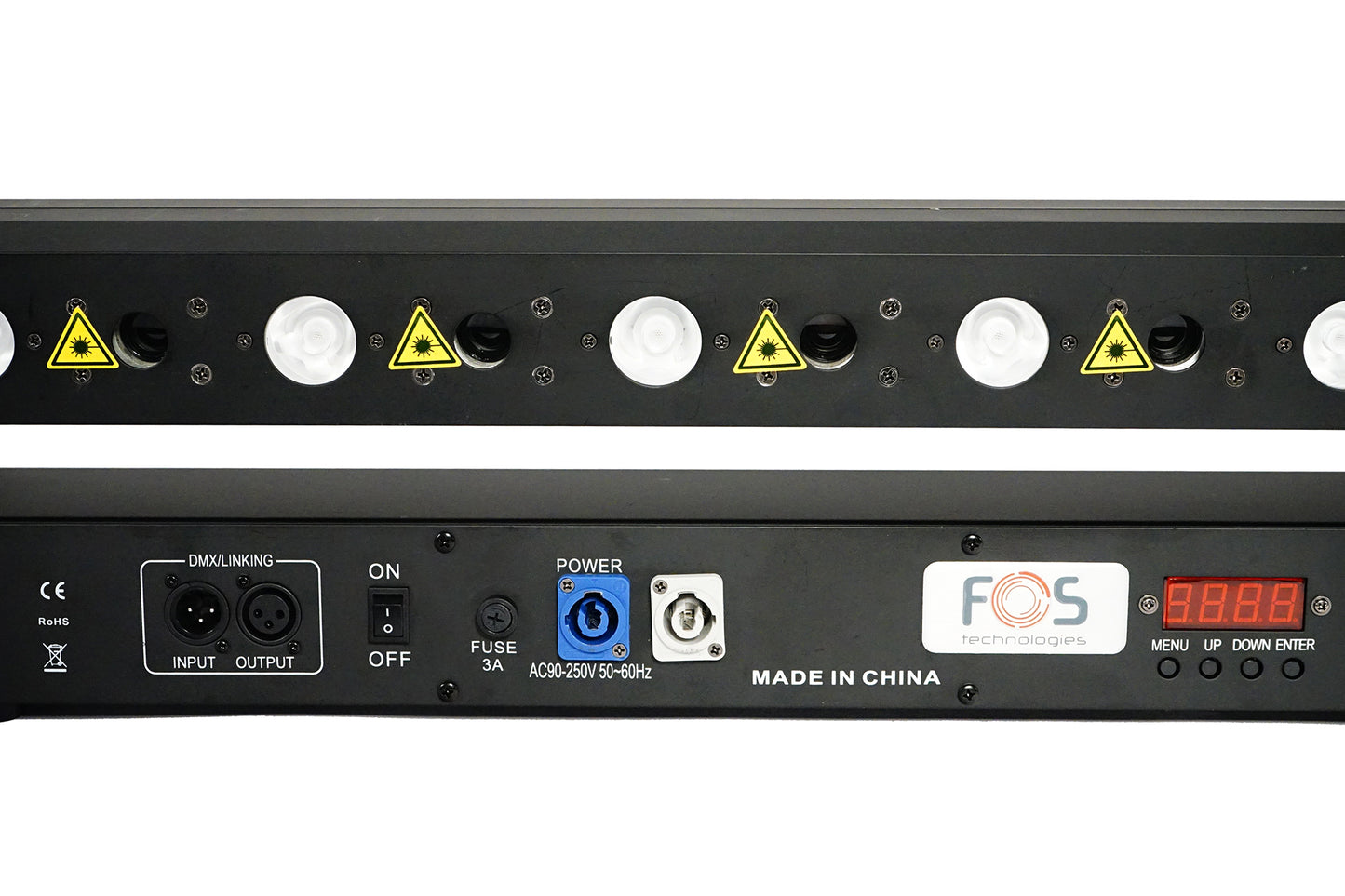 FOS GLOW II: Barra de Iluminación Láser y LED cabeza movil de escenario bajoconsumo