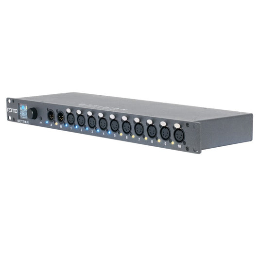 Nodo NETRON RDM10 - Splitter Híbrido DMX splitter dmx rdm bajoconsumo