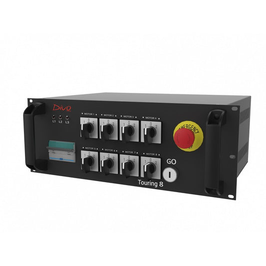 Divo Control Standard Touring 8: Controlador de Motores de 8 Canales Motor de elevación para eventos bajoconsumo